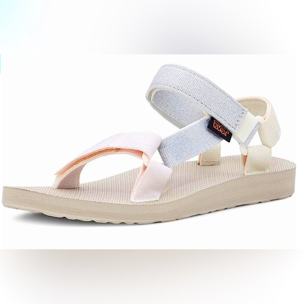TEVA Women's Size 8 Comfortable Quick-Drying Casual Sport Sandal Metallic